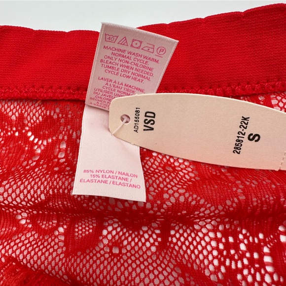 Victoria's Secret Red Stretch Lace Hiphugger 2012 Bikini Panty - Picture 11 of 12
